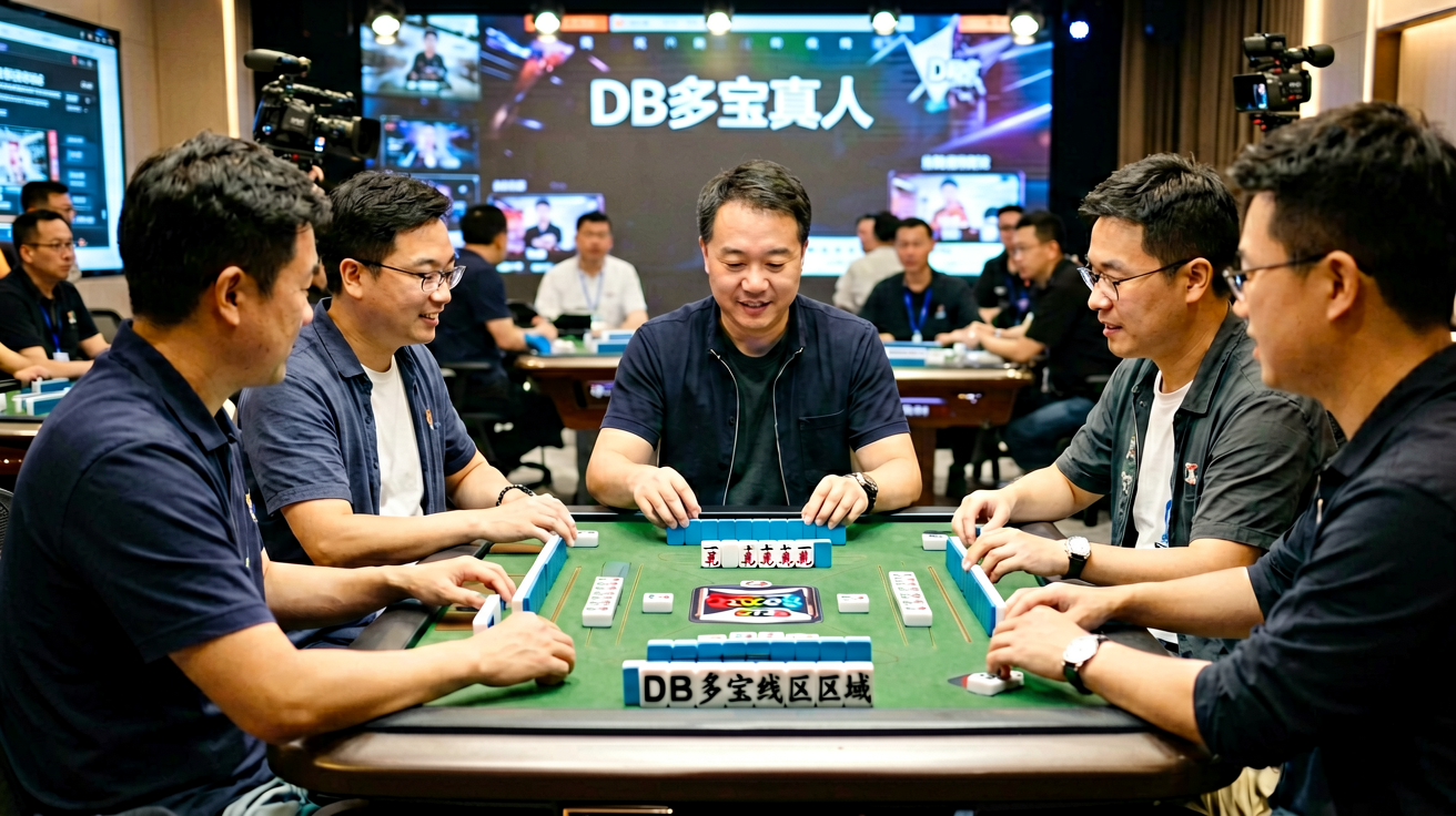 DB多宝真人游戏区域，真人荷官互动场景